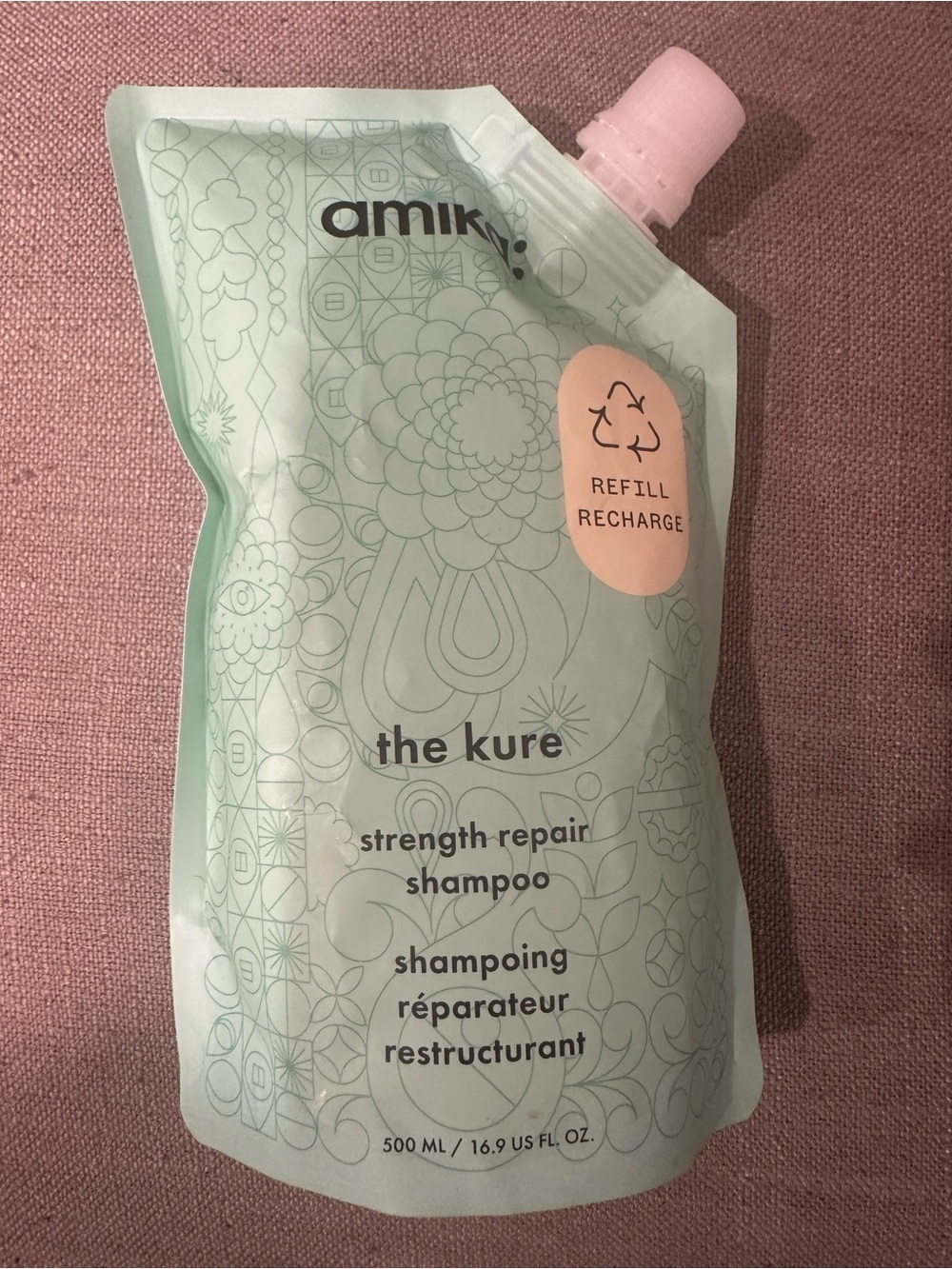 amika the Kure shampoo Refill Pouch - 500ml